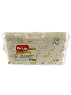 Huggies Natural Care Baby Wipes Reusable Tub 64 Ct Fragrance-Free Baby Disney